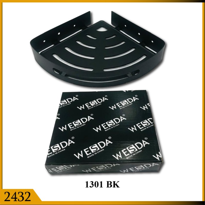 CORNER SHELF SINGLE BLK (2432)